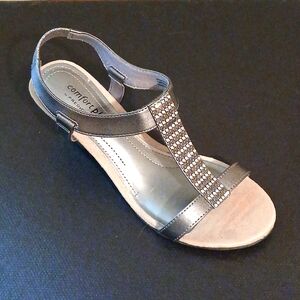 NEW Predictions Comfort Plus Silver-Pewter-Size 6W Beautiful Sparkly Accents